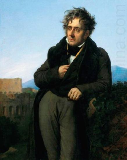Girodet-Trioson, Anne-Louis Chateaubriand Meditating on the Ruins of Rome china oil painting image
